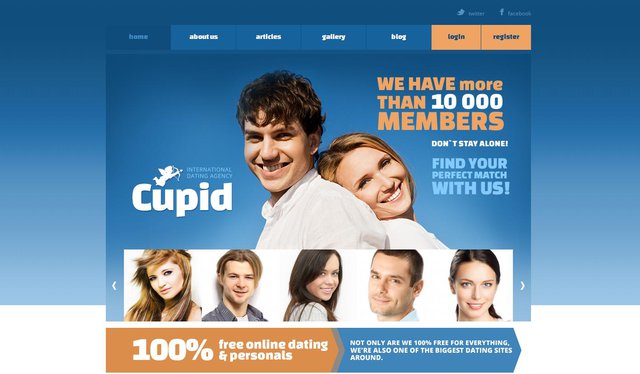 Неплохой платный шаблон для сайта знакомств